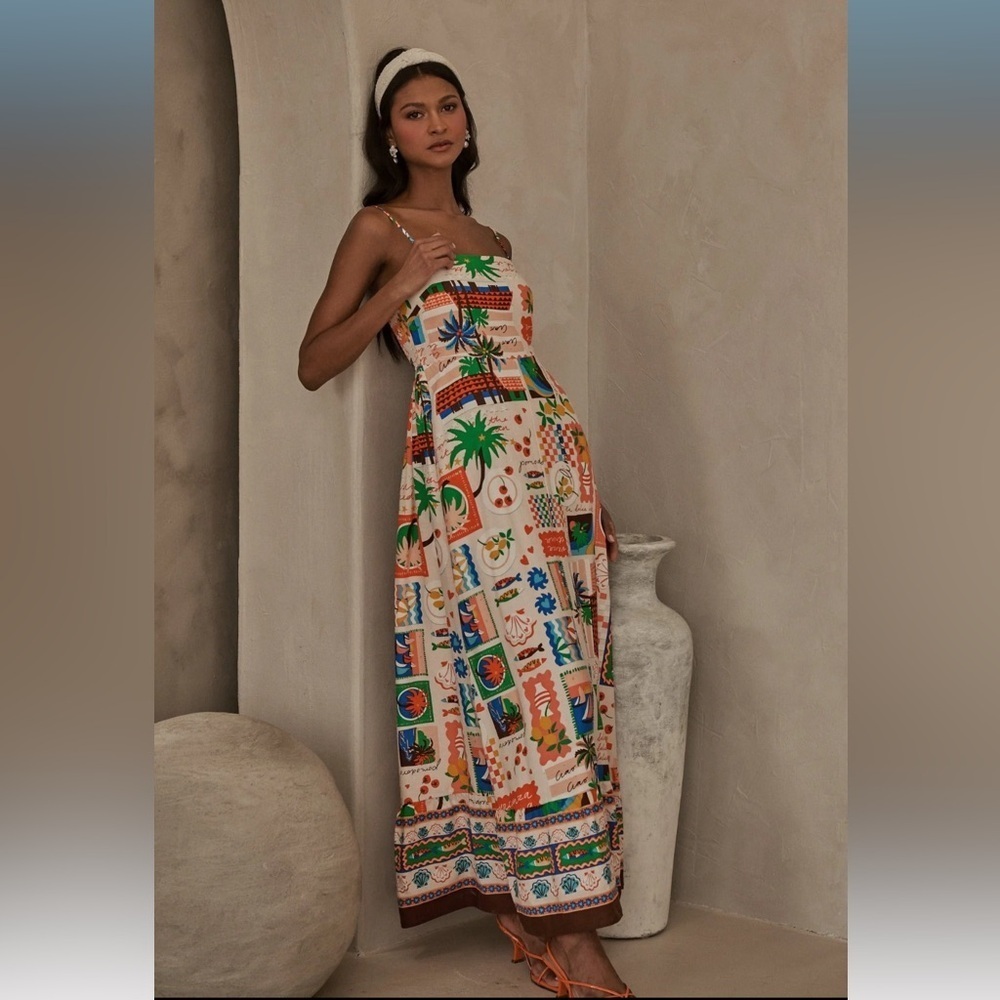 SugarLips Lumy Mix Vin Smocked Maxi Dress